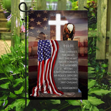 Load image into Gallery viewer, 911 Flag The Heart Never Forgets The Memories Within Patriot Day 9/11 Flag MBH65F