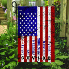 Load image into Gallery viewer, America Strong. Jesus Christ Joshua 1:9 Flag