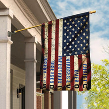 Load image into Gallery viewer, America Strong. Jesus Christ Joshua 1:9 Flag