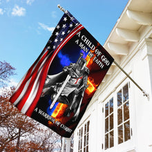 Load image into Gallery viewer, A Child Of God A Man Of Faith A Warrior Of Christ Flag