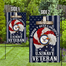Load image into Gallery viewer, American Eagle Wreath With U.S Navy Veteran Flag