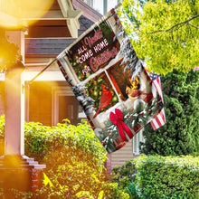 Load image into Gallery viewer, All Hearts Come Home For Christmas Cardinal Flag