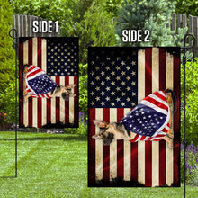 Load image into Gallery viewer, A German Shepherd American Patriot Flag