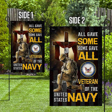 Load image into Gallery viewer, All Gave Some Some Gave All Veteran of The United States Navy Flag MLH1686Fv2
