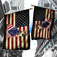Load image into Gallery viewer, A German Shepherd American Patriot Flag