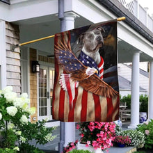 Load image into Gallery viewer, American Pit Bull Terrier Wrapped In Glory American Flag
