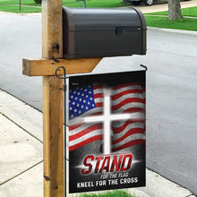 Load image into Gallery viewer, America. Stand For The Flag Kneel For The Cross Flag