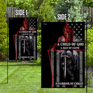 A Child Of God. A Man Of Faith. A Warrior Of Christ Flag