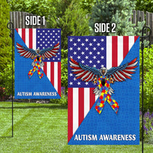 Load image into Gallery viewer, American Eagle Autism Awareness Flag