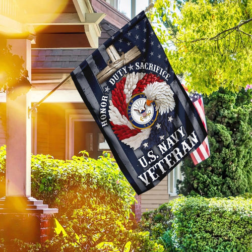 American Eagle Wreath With U.S Navy Veteran Flag