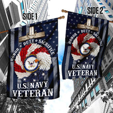 Load image into Gallery viewer, American Eagle Wreath With U.S Navy Veteran Flag