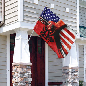 Albanian American Flag