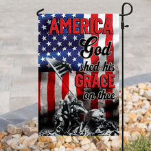 Load image into Gallery viewer, America, God Shed His Grace On Thee Flag