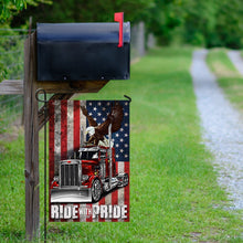 Load image into Gallery viewer, American Eagle Trucker Ride With Pride Flag