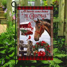 Load image into Gallery viewer, All Hearts Come Home For Christmas Flag