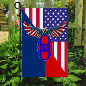 30th Infantry Division Old Hickory American Eagle Flag TRL1049Fv1