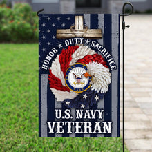 Load image into Gallery viewer, American Eagle Wreath With U.S Navy Veteran Flag
