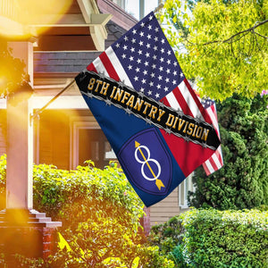 8th Infantry Division Airborne Flag