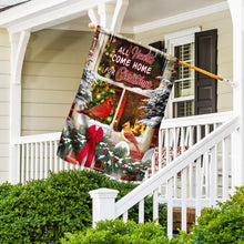 Load image into Gallery viewer, All Hearts Come Home For Christmas Cardinal Flag