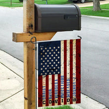 Load image into Gallery viewer, America Strong. Jesus Christ Joshua 1:9 Flag