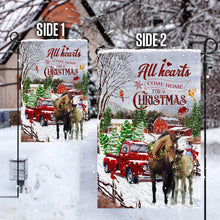 Load image into Gallery viewer, All Hearts Come Home For Christmas – Horse Flag