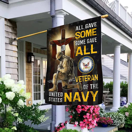 All Gave Some Some Gave All Veteran of The United States Navy Flag MLH1686Fv2