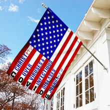 Load image into Gallery viewer, America Strong. Jesus Christ Joshua 1:9 Flag