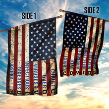 Load image into Gallery viewer, America Strong. Jesus Christ Joshua 1:9 Flag