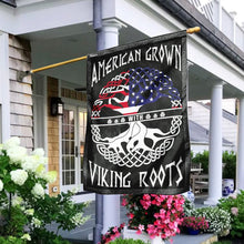 Load image into Gallery viewer, American Grown With Viking Roots Flag