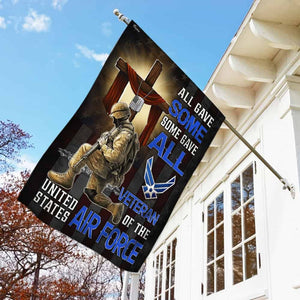 All Gave Some Some Gave All Veteran of The United States Air Force Flag MLH1686Fv1