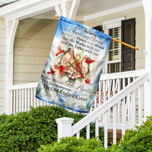 All Because Of The Old Rugged Cross Jesus Cardinal Flag