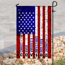 Load image into Gallery viewer, America Strong. Jesus Christ Joshua 1:9 Flag