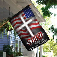 Load image into Gallery viewer, America. Stand For The Flag Kneel For The Cross Flag