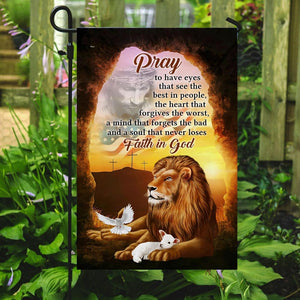 A Soul That Never Loses Faith In God The Lion & The Lamb Flag