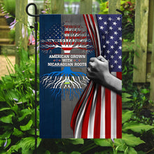 Load image into Gallery viewer, American Grown With Nicaraguan Roots Flag LHA1543F