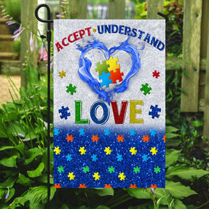 Accept, Understand, Love Autism Flag