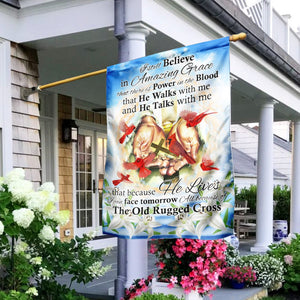 All Because Of The Old Rugged Cross Jesus Cardinal Flag