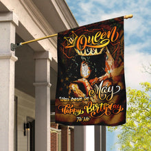 Load image into Gallery viewer, A Queen Was Born In May Black Woman Flag