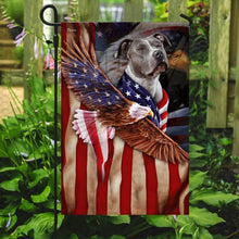 Load image into Gallery viewer, American Pit Bull Terrier Wrapped In Glory American Flag