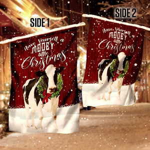 A Little Mooey Christmas Flag