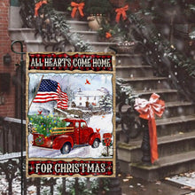 Load image into Gallery viewer, All Hearts Come Home For Christmas Flag