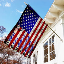 Load image into Gallery viewer, America Strong. Jesus Christ Joshua 1:9 Flag