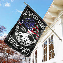 Load image into Gallery viewer, American Grown With Viking Roots Flag