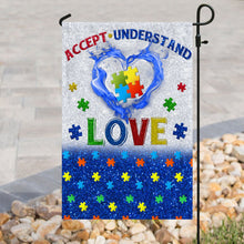 Load image into Gallery viewer, Accept, Understand, Love Autism Flag