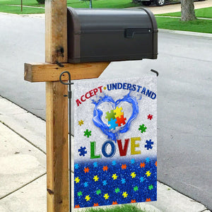 Accept, Understand, Love Autism Flag