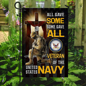 All Gave Some Some Gave All Veteran of The United States Navy Flag MLH1686Fv2