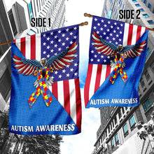 Load image into Gallery viewer, American Eagle Autism Awareness Flag