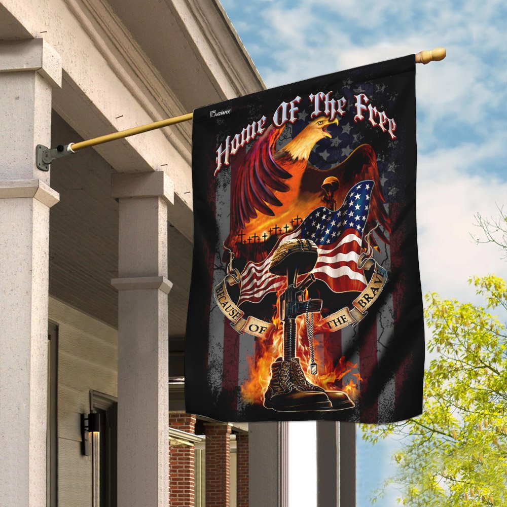 America Home Of The Free Because Of The Brave Flag