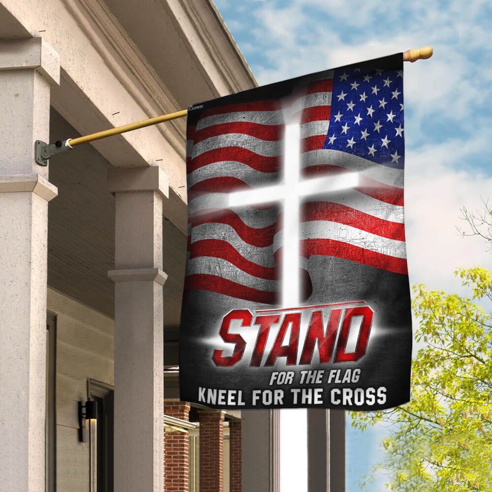 America. Stand For The Flag Kneel For The Cross Flag